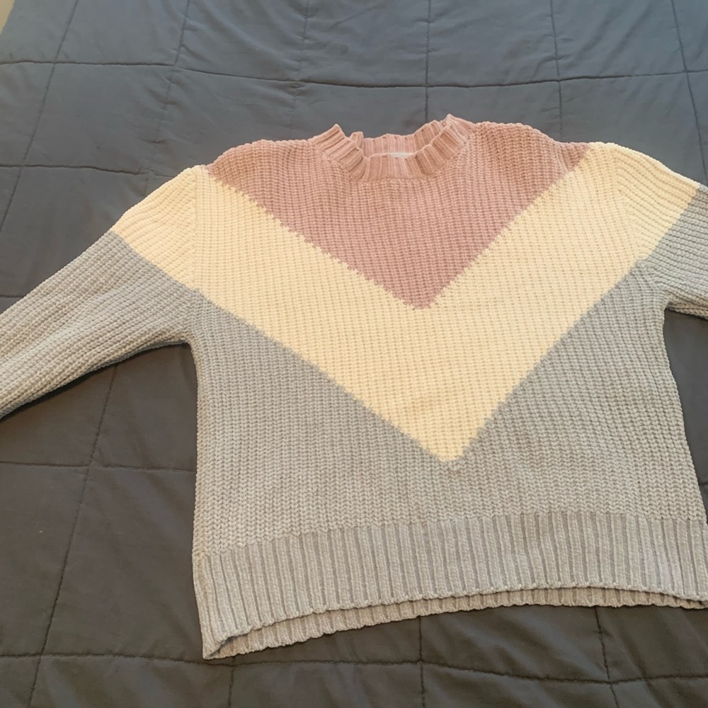Soft knit chevron sweater